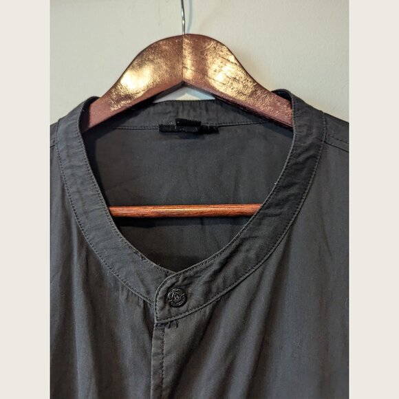 RUDSAK - Leather sleeve black stretch shirt - Sz XL - Picture 3 of 6
